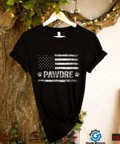 Mens Pawdre Best Dog Dad Ever US Flag Dog Paw Tee Dog Lover T Shirt