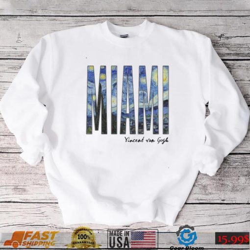 Miami Van Gogh Starry Night Art Vincent Van Gogh Painting Sweatshirt