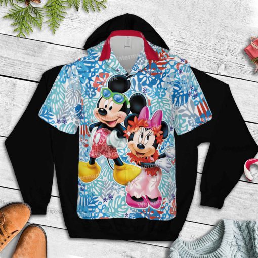 Mickey And Minnie Mickey Mouse Winnie The Pooh Floral Disney Hawaii Shirt