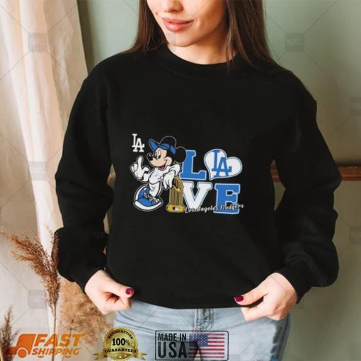 Mickey Mouse Love Los Angeles Dodgers Shirt