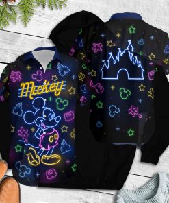 Mickey Mouse Neon Disney Summer Trip Family For Father Day Hawaii Shirt