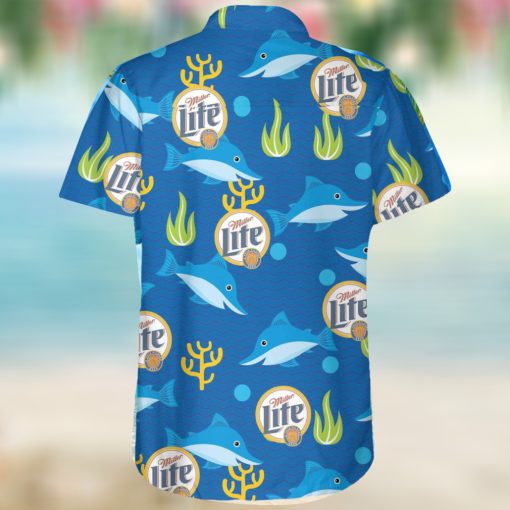 Miller Lite Beer Hawaiian Summer Shirt