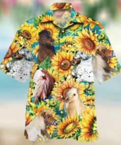 Miniature Horse Lovers Sunflower Watercolor Hawaiian Shirt