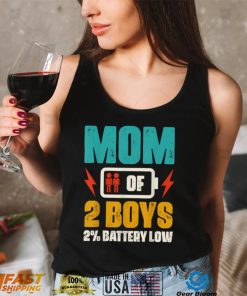 Mom of 2 Boys Gift from Son Mothers Day Birthday Women T Shirt 1