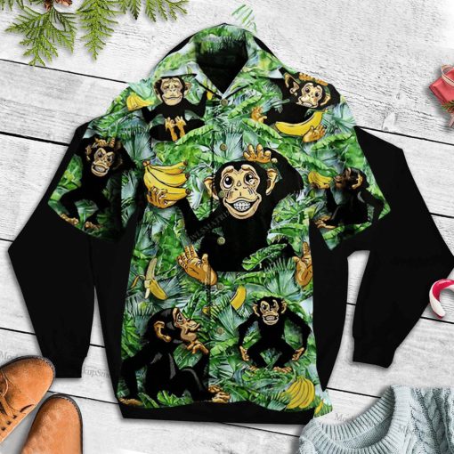 Monkey Loves Banana For Aloha Hawaii Shirt