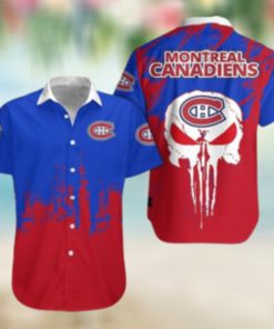 Montreal Canadiens NHL Men s Hawaiian Shirt Montreal Canadiens Skull Hockey Team Button Short Sleeve Hawaii Shirt removebg preview