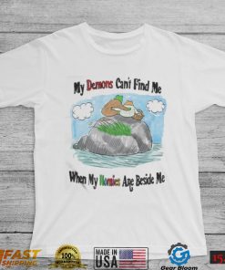 My demons can’t find me when my homies are beside me frog and stone t shirt