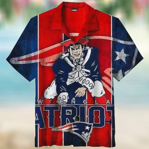 New England Patriots Nfl Hawaiian Graphic Print Short Sleeve Hawaiian Shirt