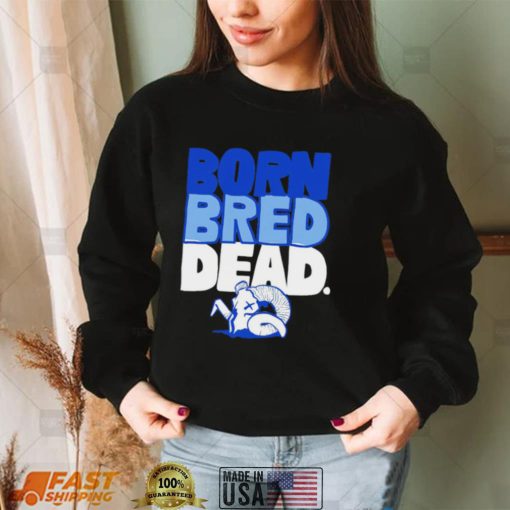 North Carolina Tar Heels born bred dead skull shirt