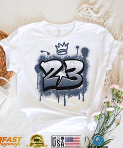 Number 23 Graffiti Match Jordan 6 Retro Midnight Navy shirt