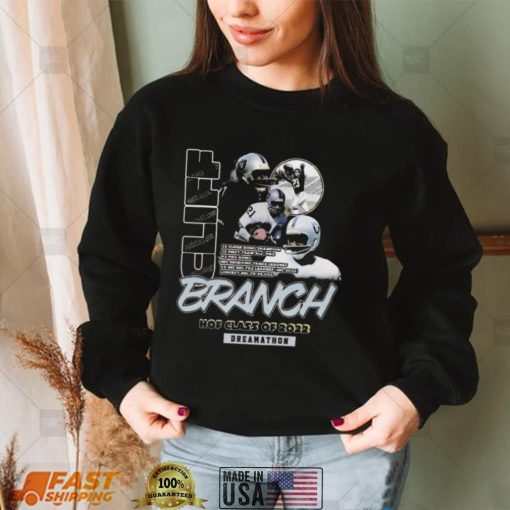 Official Cliff Branch Las Vegas Raiders Hall Of Fame 2022 Dreamathon Shirt