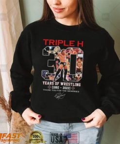 Official Triple H 30 Years Of Wrestling 1992 2022 Thank You For The Memories Signature Shirt