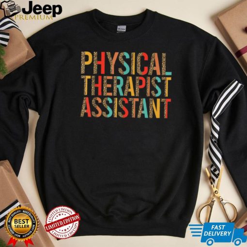 PTA Cute Leopard Physical Therapy Assistant T Shirt