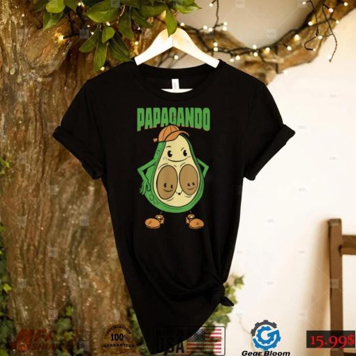 Papacado Vegan Dad Fathers Day Fruit Avocado Lovers Daddy T Shirt