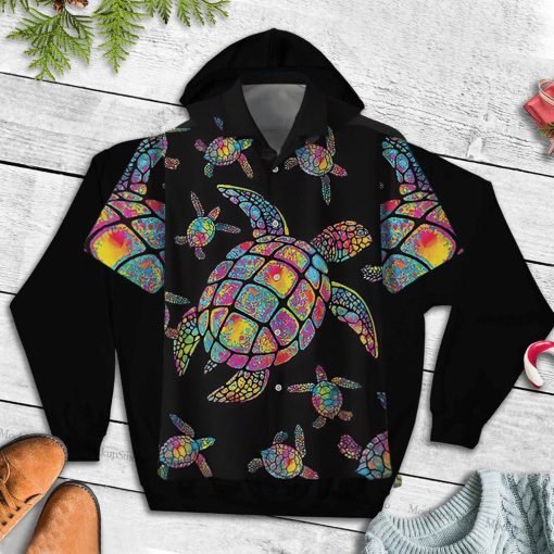 Pattern Turtle For Turtle Aloha Colorful Hawaii Shirt