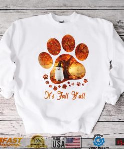 Paw Tree It's Fall Y'all Halloween White Pomeranian T Shirt