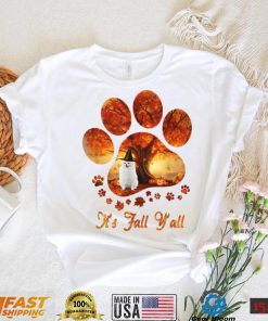 Paw Tree It's Fall Y'all Halloween White Pomeranian T Shirt