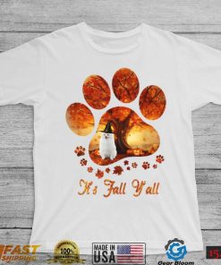 Paw Tree It's Fall Y'all Halloween White Pomeranian T Shirt