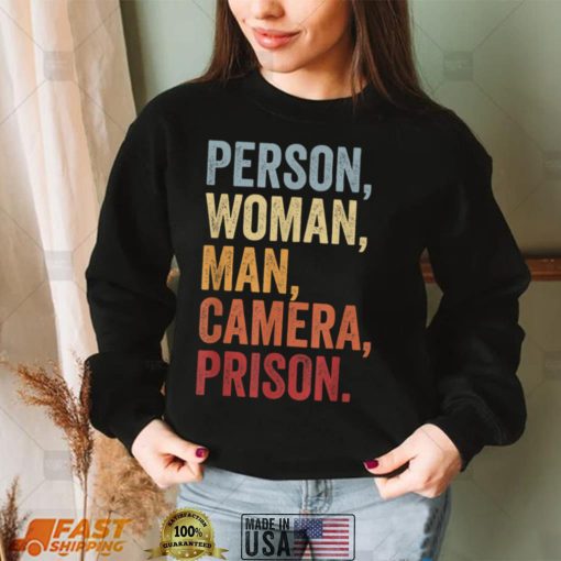 Person, Woman, Man, Camera, PRISON T Shirt