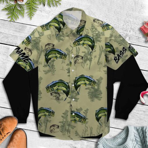 Personalized Bass Fishing Hawaiian Aloha Hawaiian Shirt