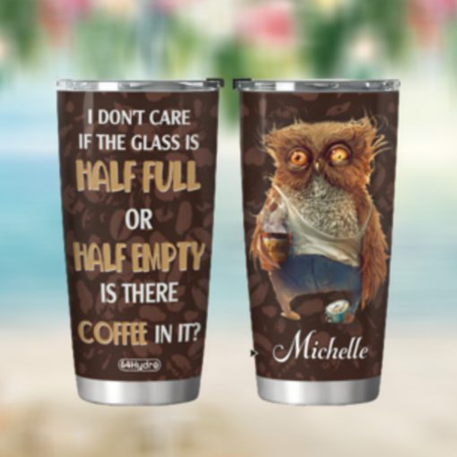 Personalized Coffee Owl HHZ2711011 Stainless Steel Tumbler