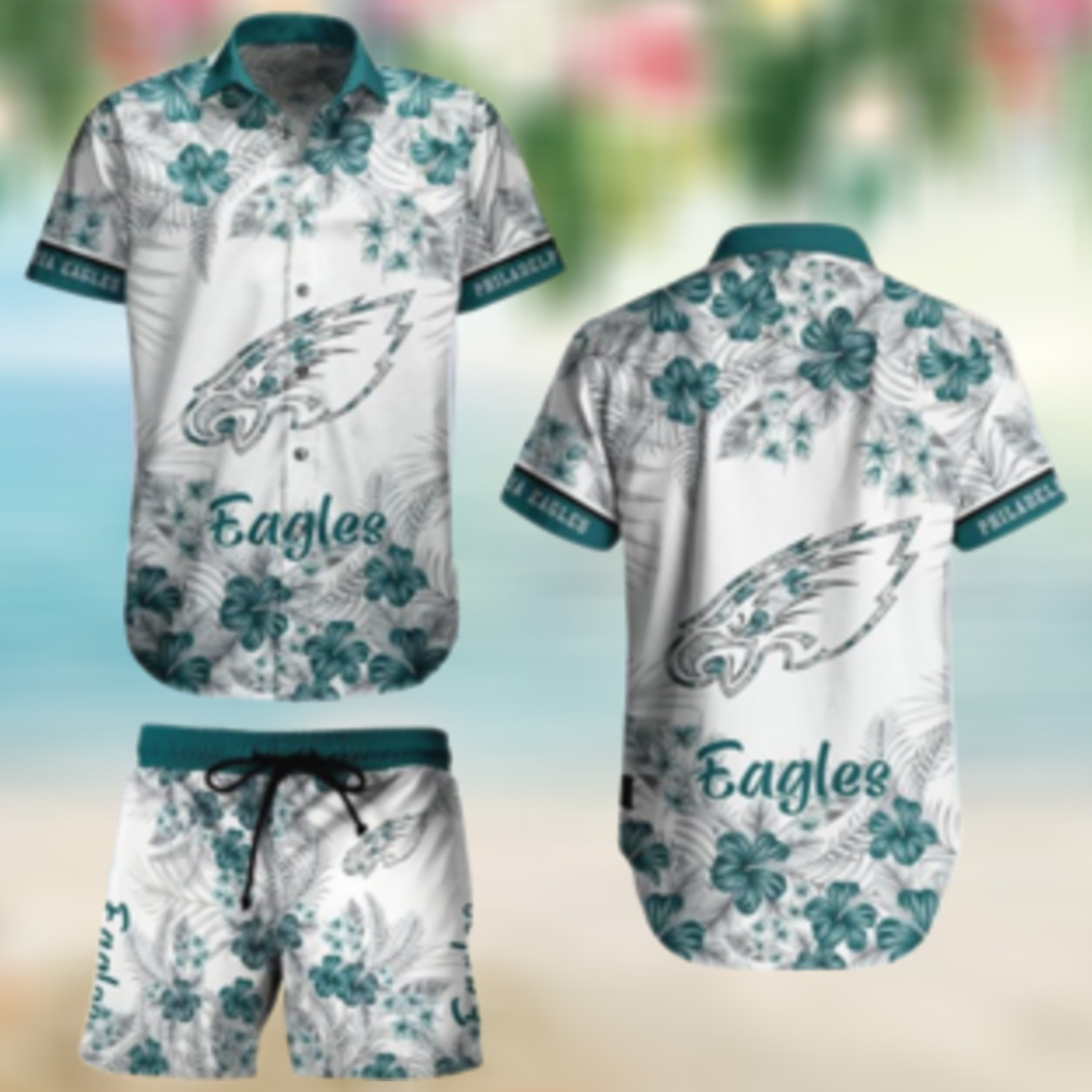 Philadelphia Eagles NFL Hawaiian Shirt Graphic Flower Tropical Pattern Summer Shirt removebg preview