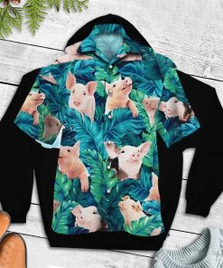Pig Tropical For Button Down Aloha Hawaii Shirt