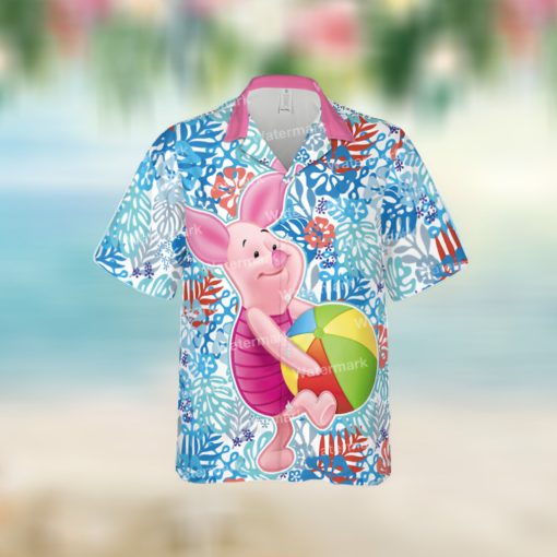 Piglet Mickey Mouse Winnie The Pooh Floral Disney Hawaii Shirt