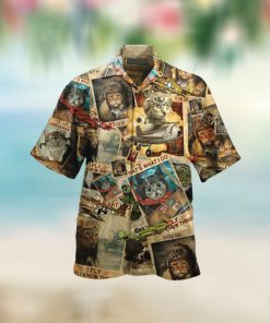 Pilot Cat For Aloha Button Down Hawaii Shirt