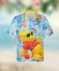 Pooh Mickey Mouse Winnie The Pooh Floral Disney Hawaii Shirt