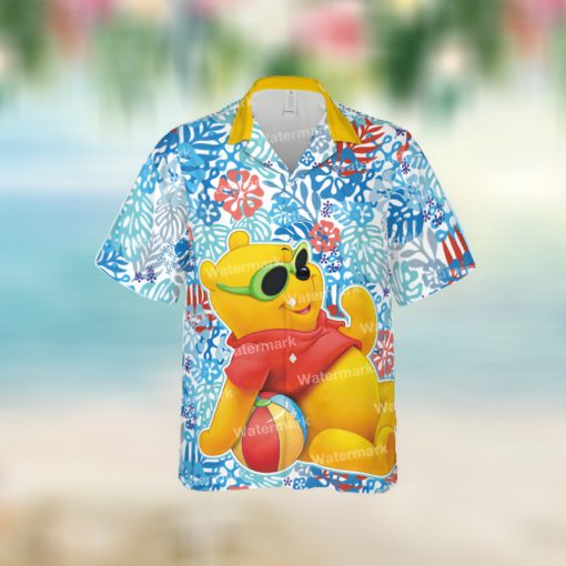 Pooh Mickey Mouse Winnie The Pooh Floral Disney Hawaii Shirt