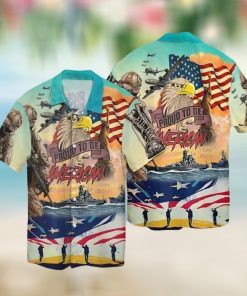 Proud To Be American Eagle Soldiers For Independence Day 4th Of July Patriotic Aloha Hawaii Shirt