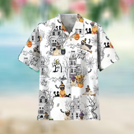 Pug Spirit Halloween Aloha Halloween For Beer Hawaii Shirt