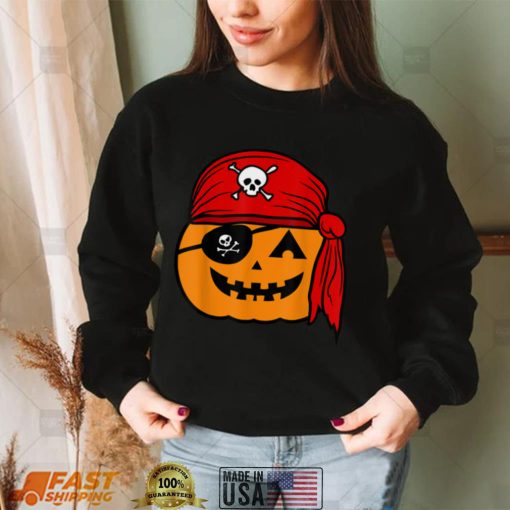 Pumpkin Pirate Lazy Halloween Costume T Shirt