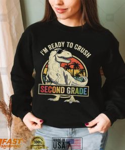 Ready To Crush Second 2nd Grade Dinosaur Back To School Boys T Shirt