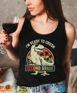 Ready To Crush Second 2nd Grade Dinosaur Back To School Boys T Shirt