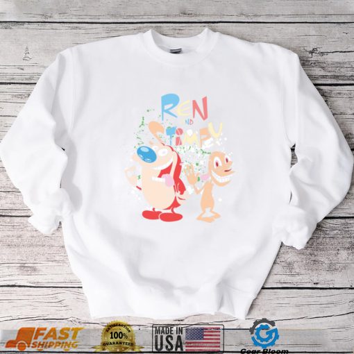 Ren And Stimpy Logo With Graphic Treatment Long Sleeve T Shirt