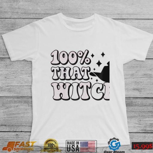 Retro 100 percent that witch 100% halloween shirt