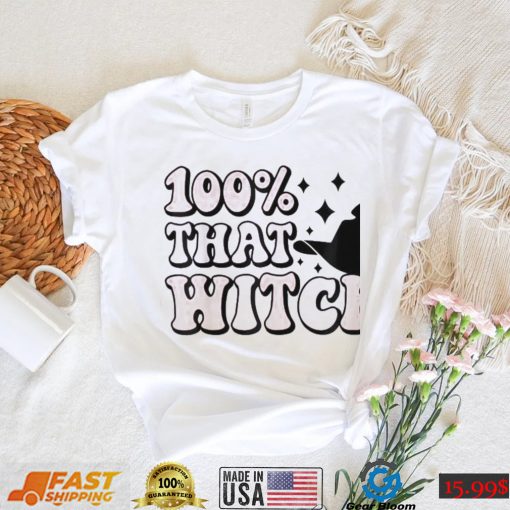 Retro 100 percent that witch 100% halloween shirt