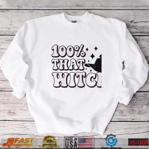 Retro 100 percent that witch 100% halloween shirt