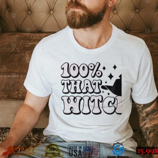 Retro 100 percent that witch 100% halloween shirt