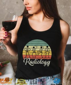 Retro Vinitage Dancing Skeleton Radiology Technician T Shirt 1