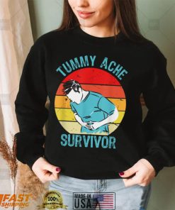 Retro Vintage Tummy Ache Survivor My Stomach Hurt Funny Gift T Shirt