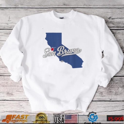 San Bruno California CA Map T Shirt