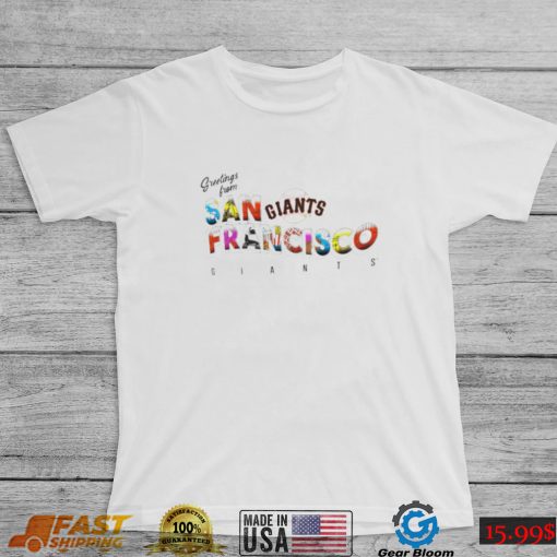 San Francisco Giants Erin Andrews greetings from muscle 2022 shirt