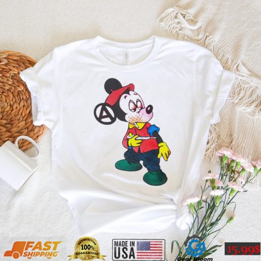 Seditionaries Mickey mouse shooting dope character funny T shirt