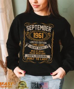 September 1961 61st Birthday Gift 61 Year Old Men Women T Shirt