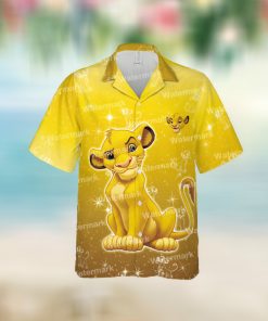 Simba Lion King Bling Mickey Mouse Floral Flowers Aloha Hawaii Shirt
