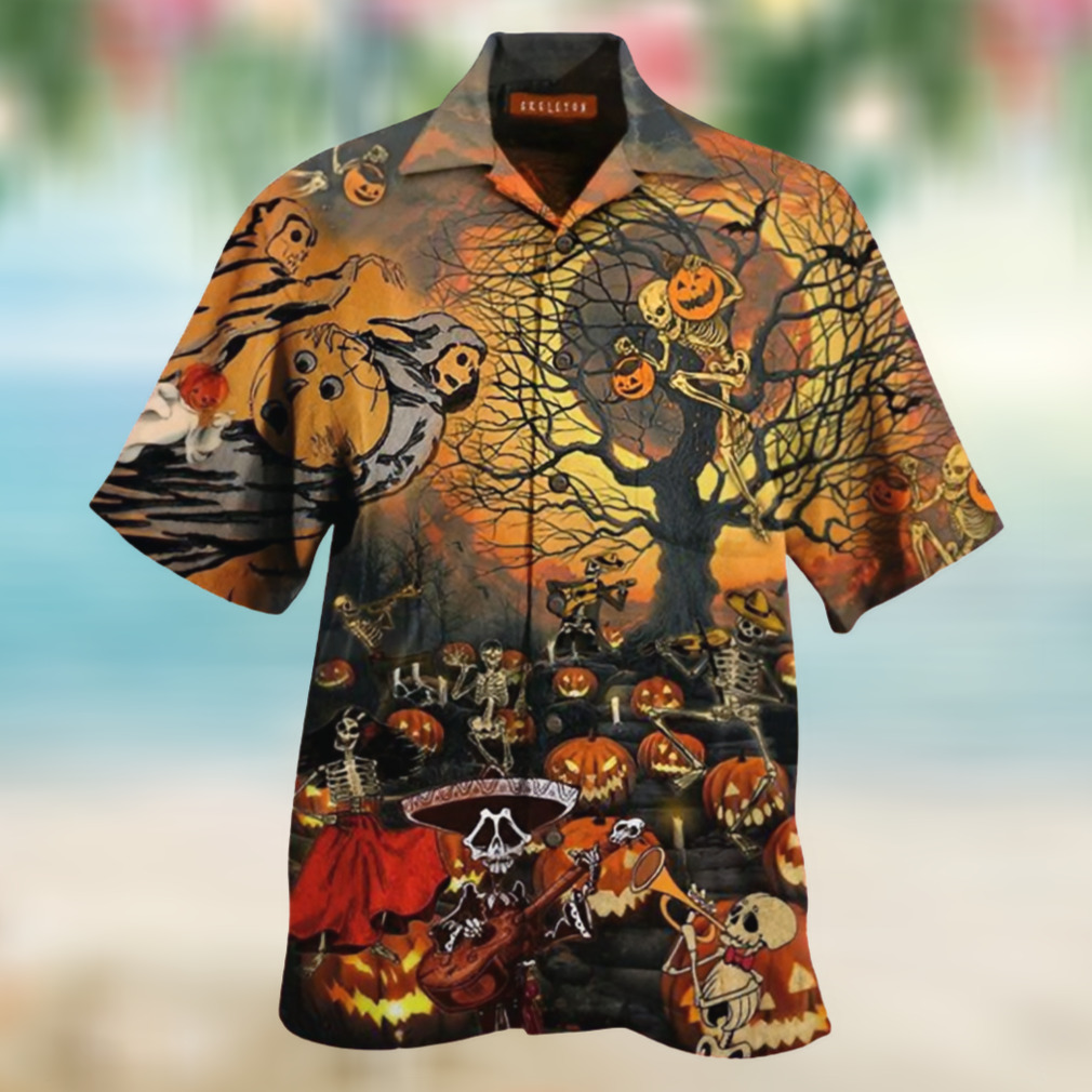 Skeleton Halloween Party Hawaiian Shirt