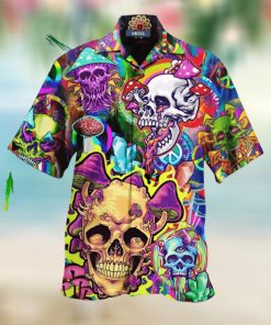 Skull Mushroom Hawaiian Shirt